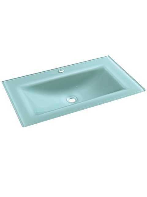 180cm Extra Clear Glass Counter Basin with Double Bowls