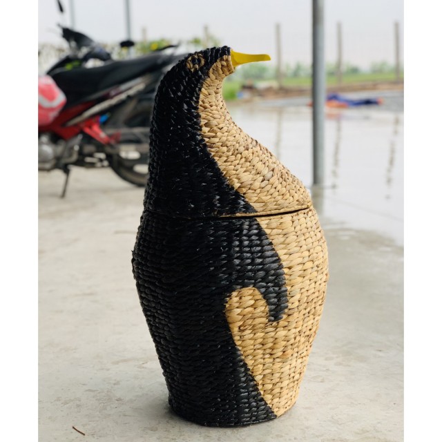 Water hyacinth Penguin Shaped Basket Storage