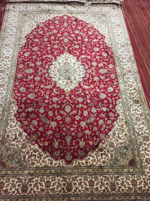 Hand Knotted Kashmir Silk Carpets