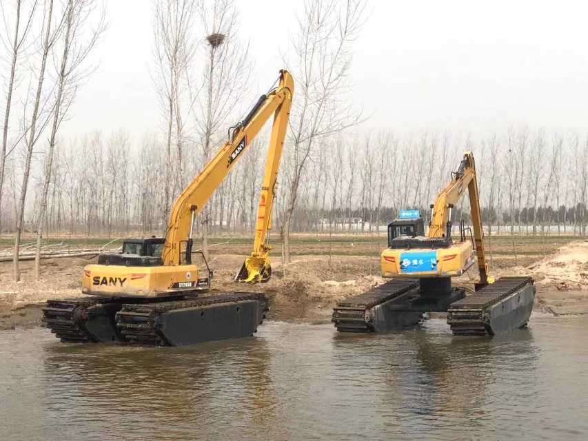 Amphibious Excavator for swamp/deep water/river/lake dredger