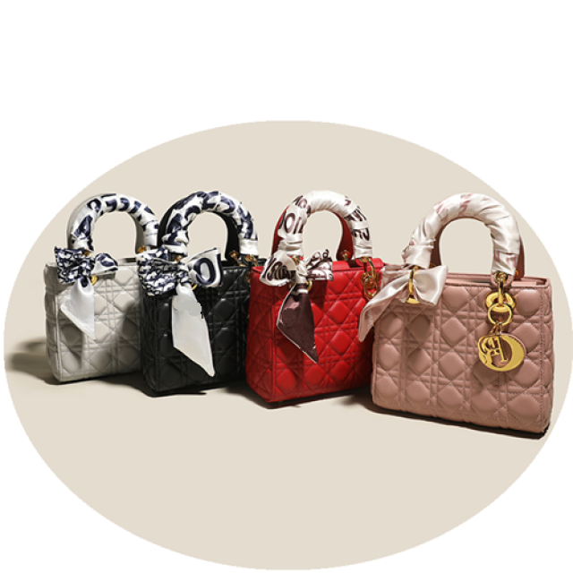 Cross Portable Tote Bag With Diamond Chain - Multiple Colors