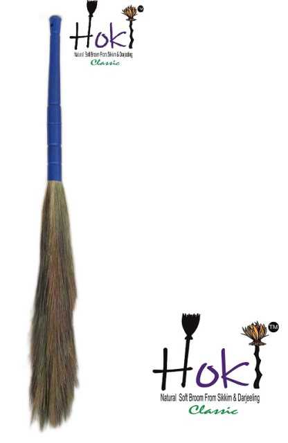 Hoki Broom Classic: Efficient and Ergonomic Metal Head Grass Broom
