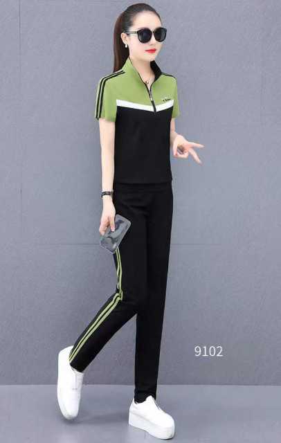 Monisa lady sports leisure colorful suit with long trousers