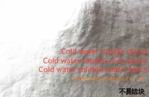 Cold water soluble corn starch