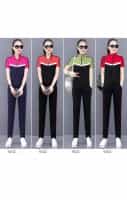 Monisa lady sports leisure colorful suit with long trousers