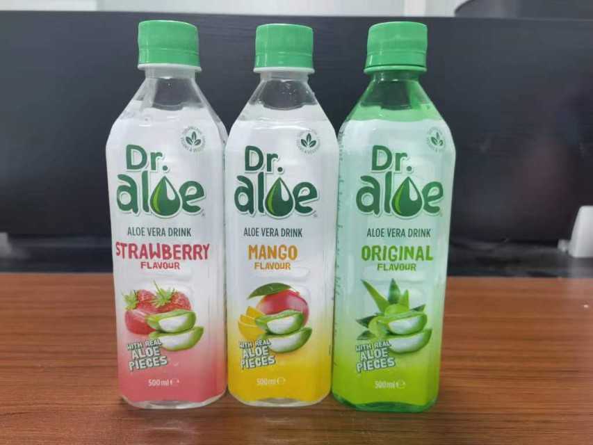 Aloe vera drink with private label