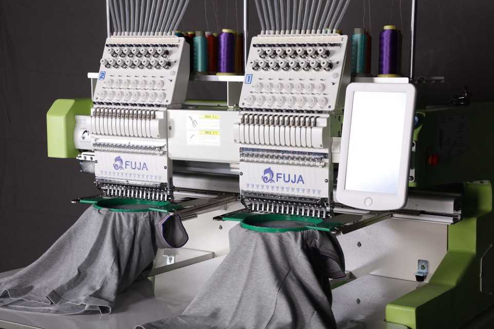 FUJA High Speed 2 Heads Flat Embroidery Machine Computerized, FJ-1202HC