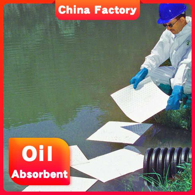Marine oil spill materials mat oil absorbent pads