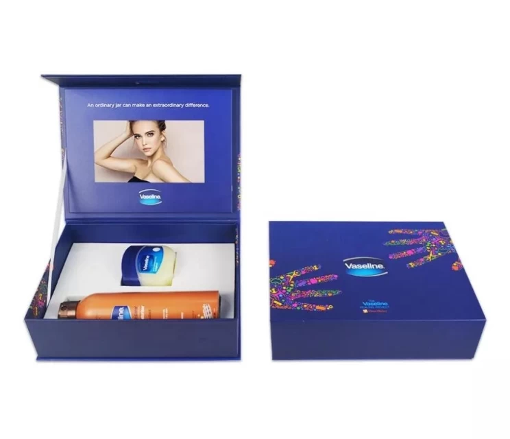 Custom print LCD video box, LCD gift box with screen