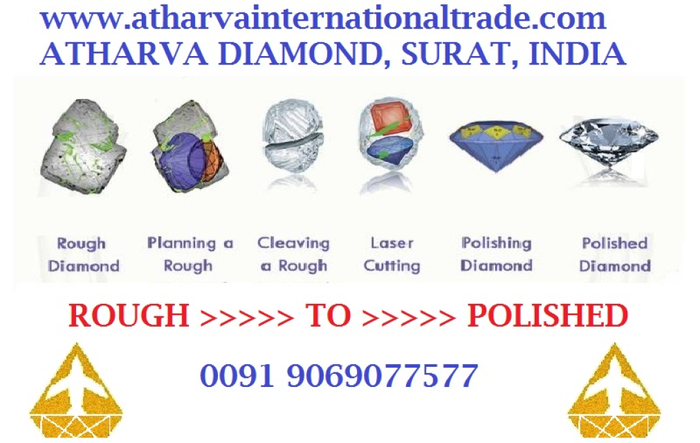 Diamond cutting polishing rough to polish At Surat
