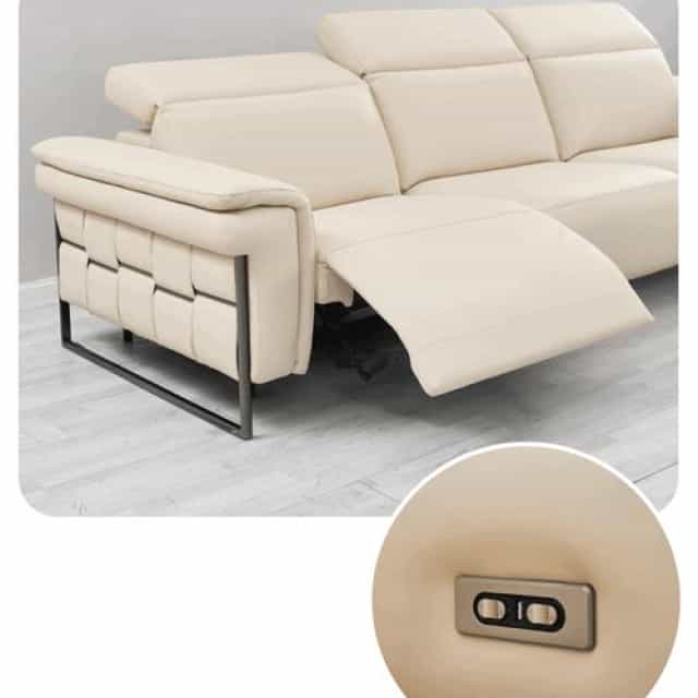 Minimalist First Layer Cowhide Leather Sofa