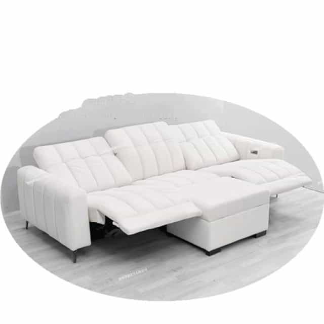 Modern Minimalist White Fabric Multifunctional Sofa
