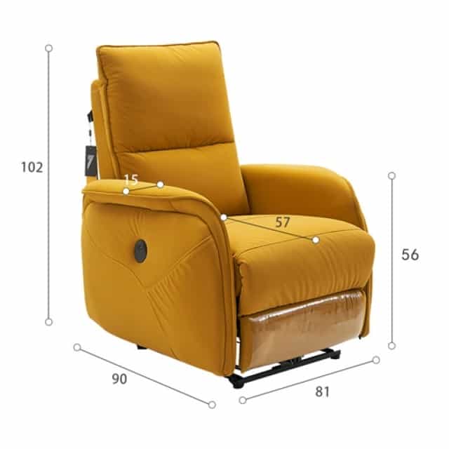 Space Capsule Technology Fabric Single Electric Rear Reclining Sofa