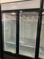 2 glass door commercial refrigerator, bottle display SS-P1000WB-B