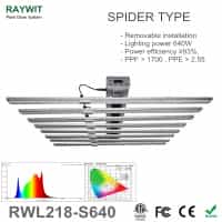 Dimming LED Grow Light  8 bars 640W strip horticulture