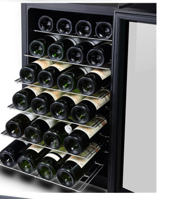 Vertical shelf wine fridge mini slim small electric thermostat