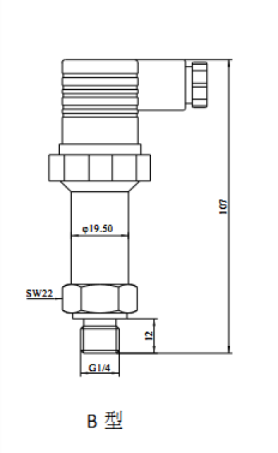 PT00: Pressure Transmitter HAS M12 connector, G1/4 process interface