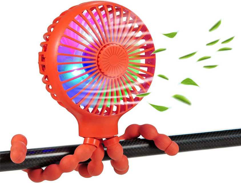 Battery Operated Stroller Fan Flexible Tripod Clip On Fan