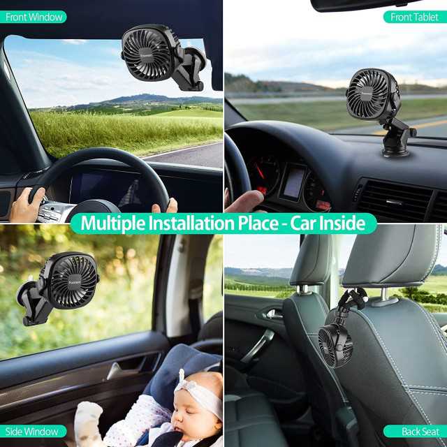 Best 5 Portable Car Fan 12v, USB and battery powered Cooling Your Car  Interior in 2023 