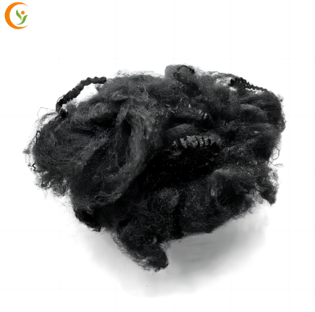 6D*51mm Black Recycled Synthetic Polyester Staple Fiber