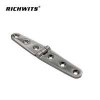 Marine Stainless Steel Mirror Polished Butt Flat Strap Hinge