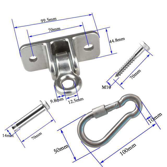 800 Kg Swing Hanger  Ceiling Hook Suspension Hardware Kit
