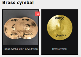 Full Range Size Brass Cymbals for Percussion Drum Set