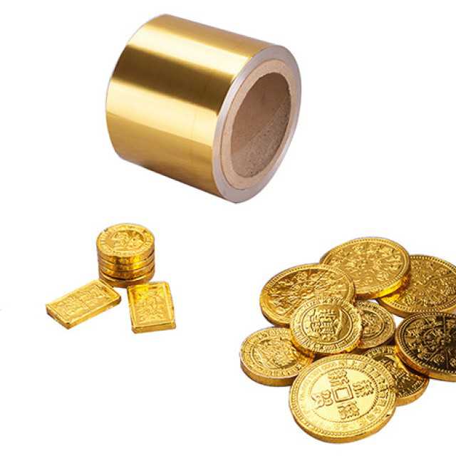 8011 gold aluminium foil for chocolate coins wrapping