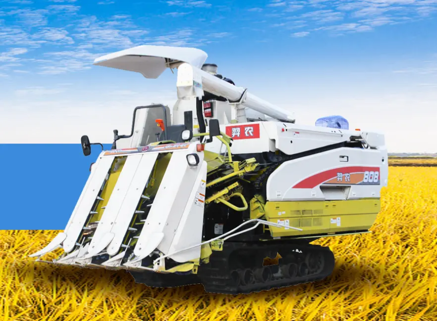 Efficient Half Feeding Rice Harvester - Dongfeng ENF808G
