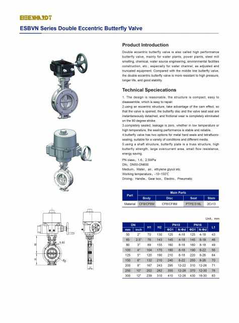 ESBVN Series Double Eccentric Butterfly Valve
