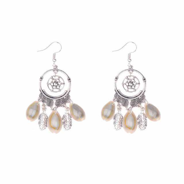 Alloy Earrings for Women with Dropping Tassel of Stone - Fashion Jewelry Wholesale Supply