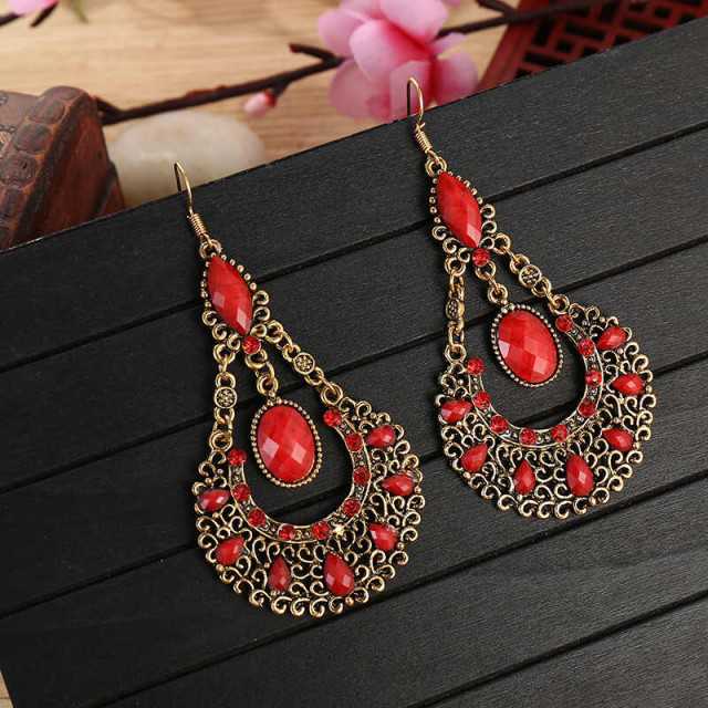 Dangle and Drop Earrings Hollow Design With Resin