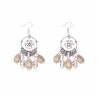 Alloy Earrings For Women With Dropping Tassel Of Stone