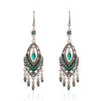Dangle and Drop Earrings Retro Style with Rhinestone