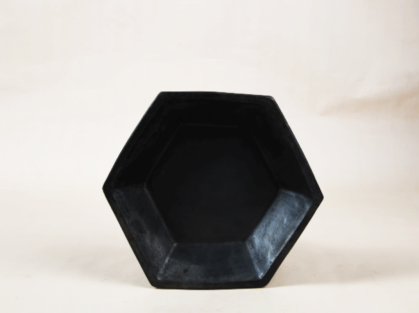 Longpi Pottery Serving Bowl - Hexagon