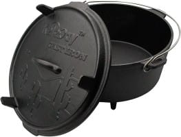 Camping Cast Iron Dutch Ovens With Three Legs - Quality Cookware for Outdoor Cooking