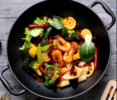 Versatile Cast Iron Wok and Pot: Premium Cookware for Exceptional Meals