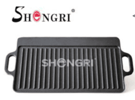 Double-Sided Cast Iron Grill Plate - Cooking Surface for Delicious Meals
