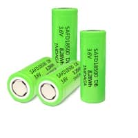 SAFD 18500 2400mAh 3.6V Liion Rechargeable Battery - Green Battery for Energy-Efficient Devices