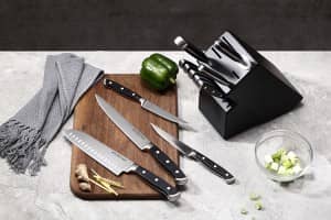 Black Kitchen Knife Set with Block - Quality and Convenience