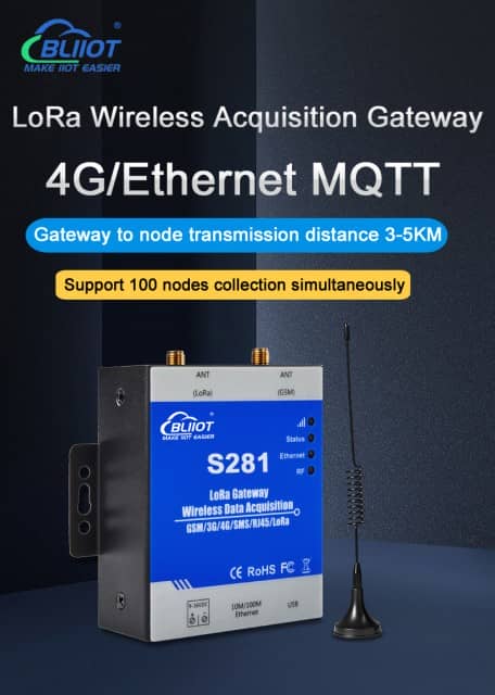 4G LoRa Data Acquisition Systems RF for Environmental Monitorin