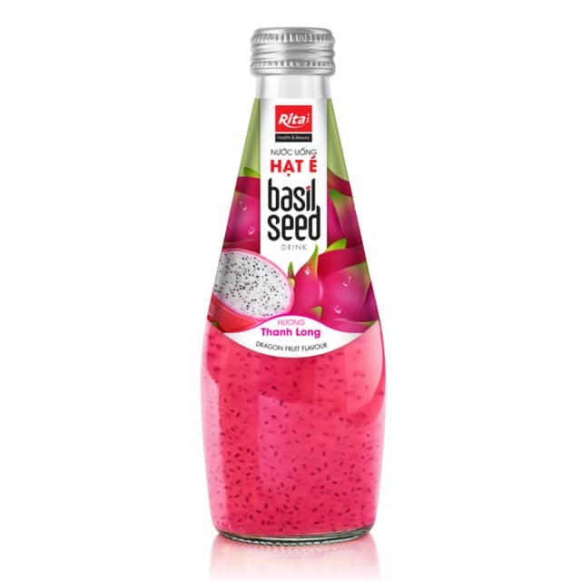 Basil Seed Drink With Apple Flavor 290ml Glass Bottle - Nutritious Refreshment