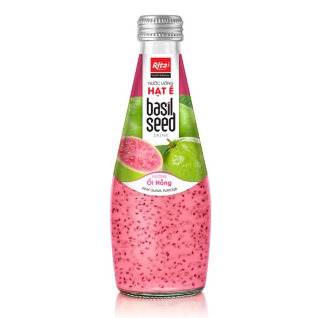 Basil Seed Drink With Apple Flavor 290ml Glass Bottle - Nutritious Refreshment