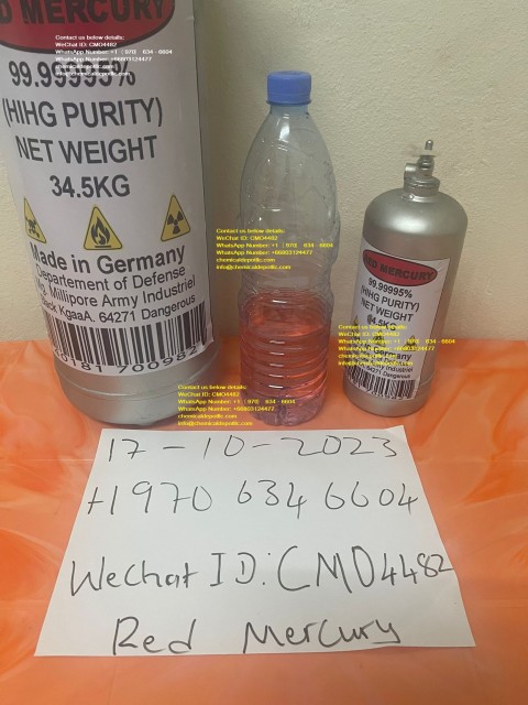 99.9% Pure Red Liquid Mercury (Sb207Hg2) - High-Quality Red Mercury