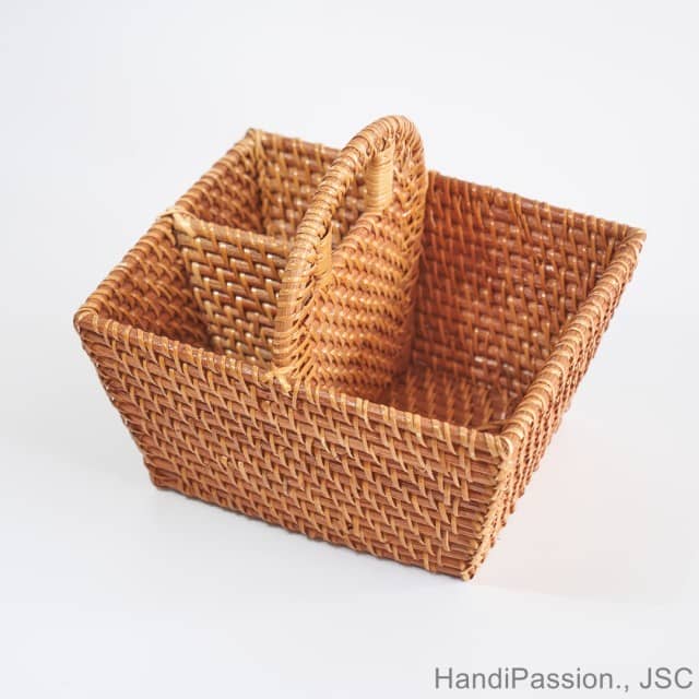Versatile Rattan Woven Storage Basket for Kitchen Essentials