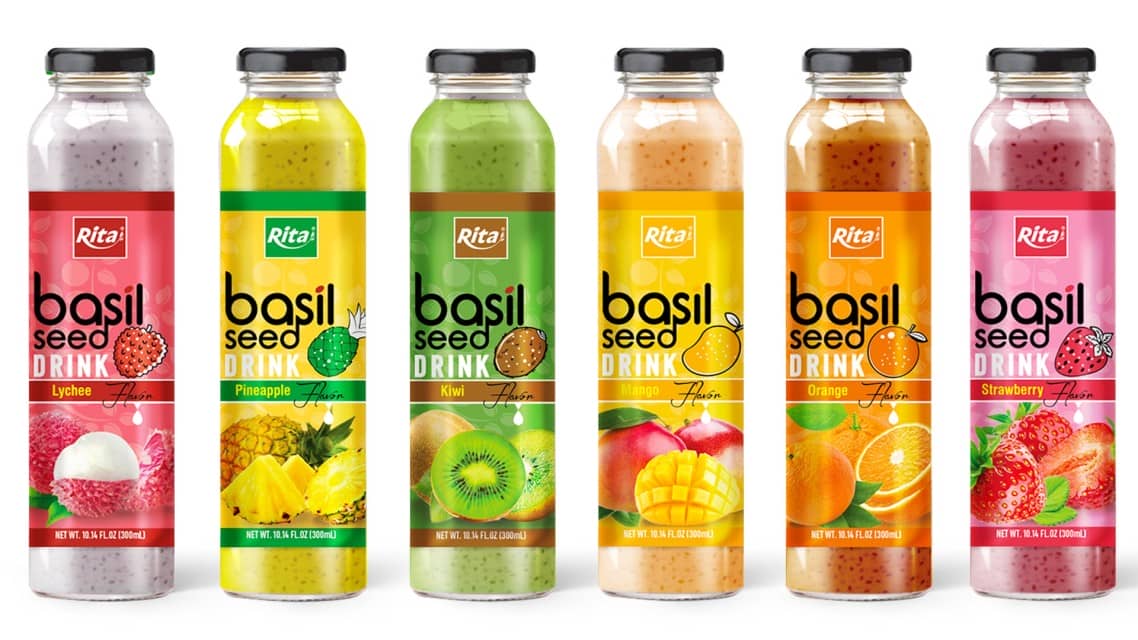 Delicious 300ml Basil Seed Orange Drink with Tangy Orange Flavor