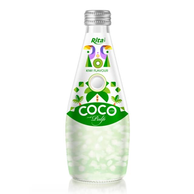 Delicious Rita Coconut Water Mangosteen Flavor in 290ml Glass Bottle