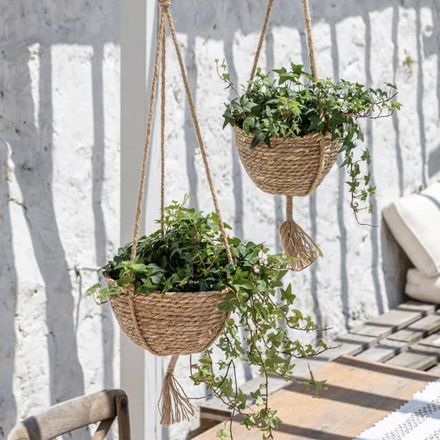 Handmade Seagrass Woven Hanging Planter Basket - Wholesale Supplier