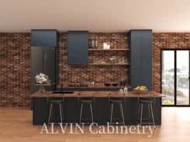 Customized Blue Lacquer Kitchen Cabinet - Factory Direct-Sales