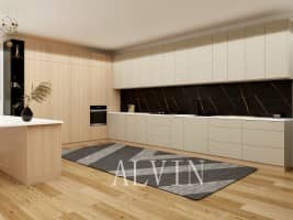Customizable Wood Grain Modular Kitchen Cabinet
